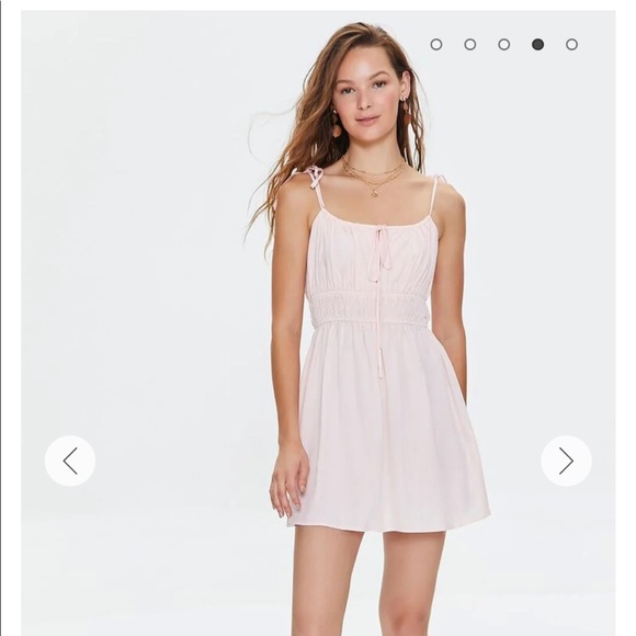 Smocked Tie-Strap mini dress - Picture 1 of 5